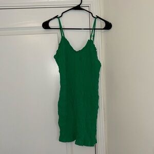 H&M Bright Green Smocked Dress